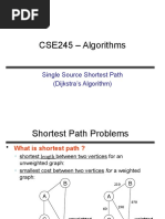 CSE245 - Algorithms: Single Source Shortest Path (Dijkstra's Algorithm)