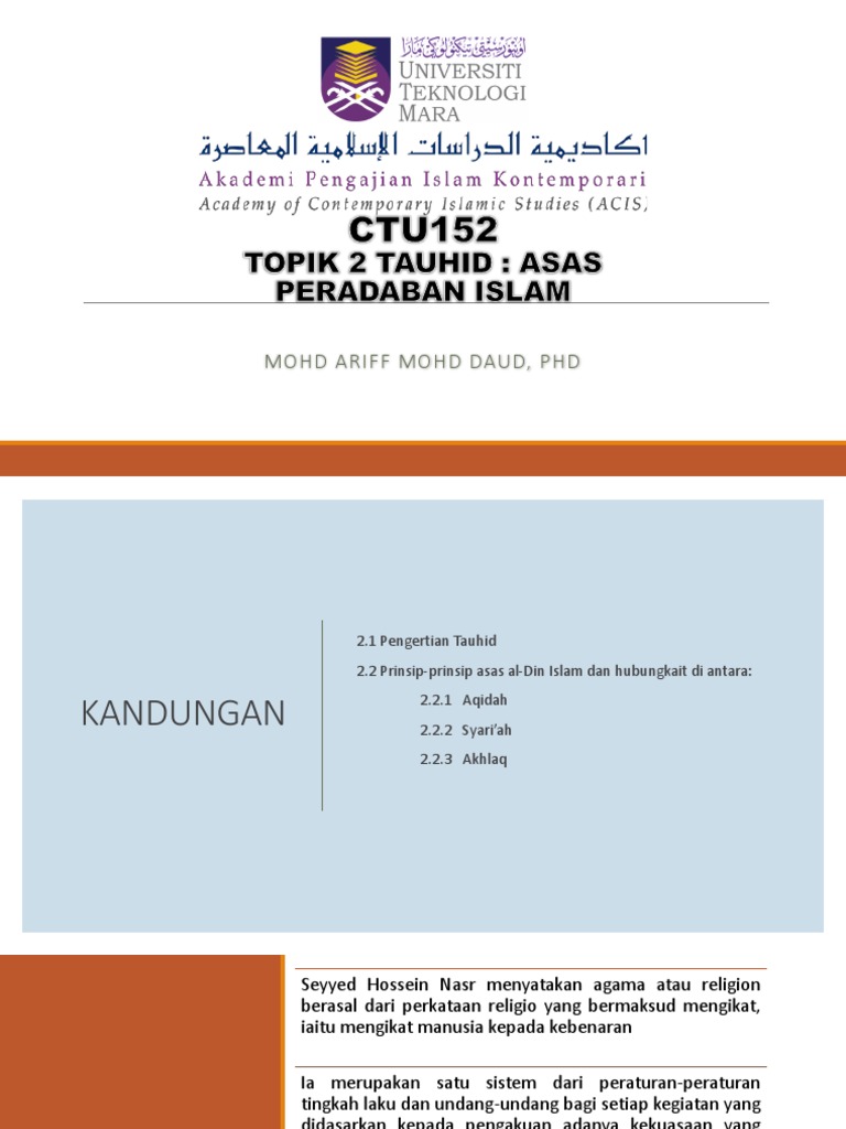 Prinsip Dasar Tauhid dalam Islam | PDF | Filsafat | Sains & Matematika