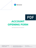 Groww Stock Account Opening Form