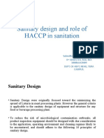 Sanitary Design and Role of HACCP in SANITATION - HABUNG