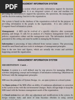 Management Information System Mis Definition