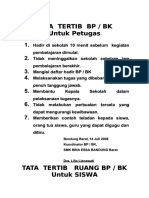 Tata Tertib Ruang BK