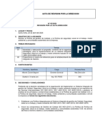 Acta de Revisión de La Politica SIG 04-20