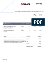 Invoice for iPad Air and Bose headphones