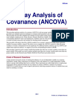 One-Way Analysis of Covariance-ANCOVA