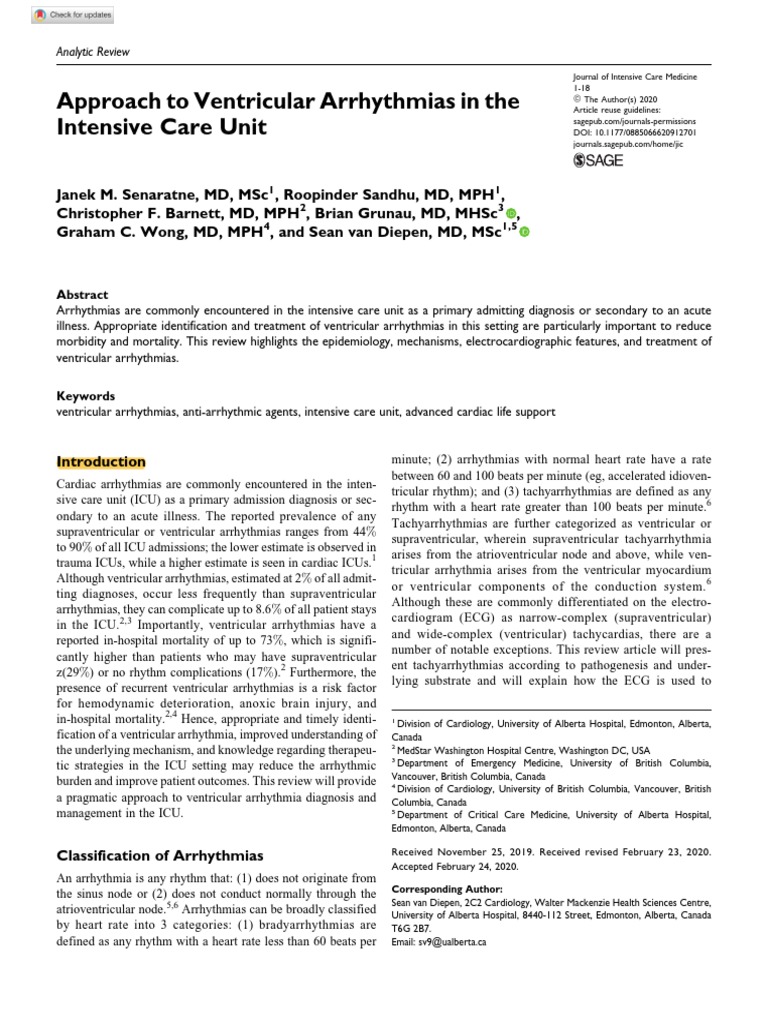 Approach To Ventricular Arrhythmias | PDF | Artificial Cardiac ...