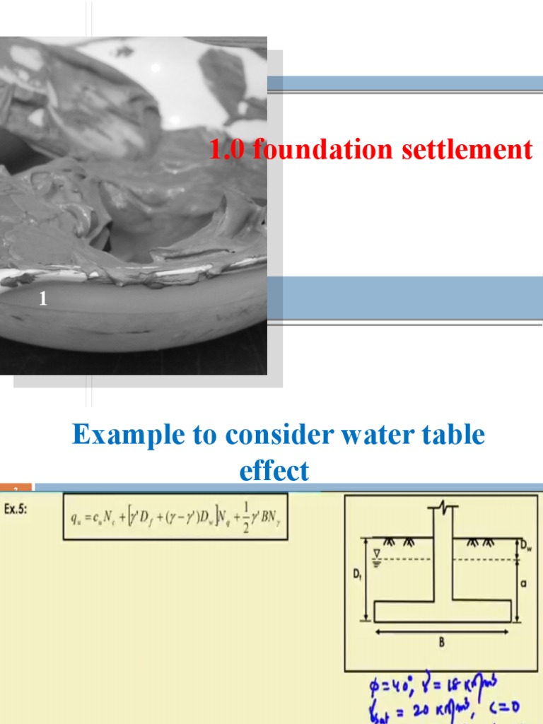 Shallow Foundation Settlement Analysis | PDF | Foundation (Engineering ...