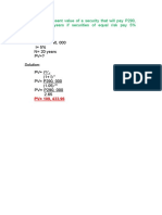 What Is The Present Value of A Security That Will Pay P290, 000 in 20 Years If Securities of Equal Risk Pay 5% Annually