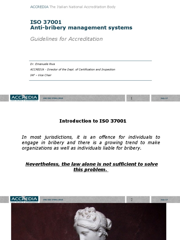 ISO 37001 Anti-Bribery Management Systems: Guidelines For Accreditation ...