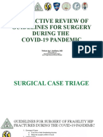 Guidelines for Surgery During COVID-19 Pandemic