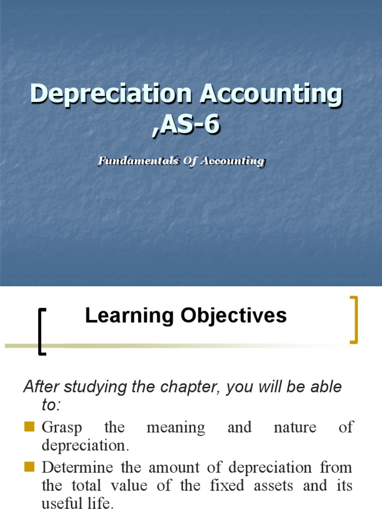 Depreciation Accounting Explained | PDF | Depreciation | Financial ...