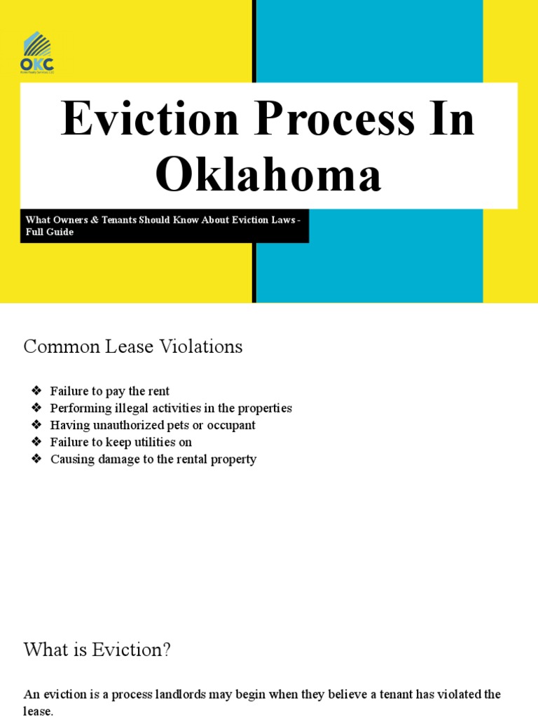 Eviction Process in Oklahoma When To Serve Eviction? PDF