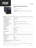 APC Smart-UPS RC 2000VA 230V: Technical Specifications