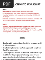 Introduction To Javascript: Unit-2 Syllabus