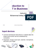 Introduction To IT in Business: Instructor: Muhammad Ishfaq Khan