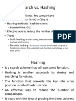 Search vs. Hashing