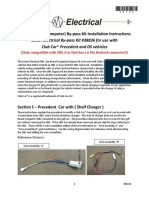 OBC (On-Board Computer) By-Pass Kit Installation Instructions