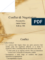 Conflict & Negotiation: Presented By: Ankita Verma Roll No. 906