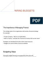 PREPARING BUDGETS: A STEP-BY-STEP GUIDE