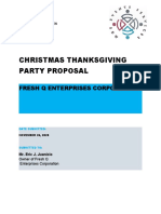 Christmas Thanksgiving Party Proposal: Fresh Q Enterprises Corporation