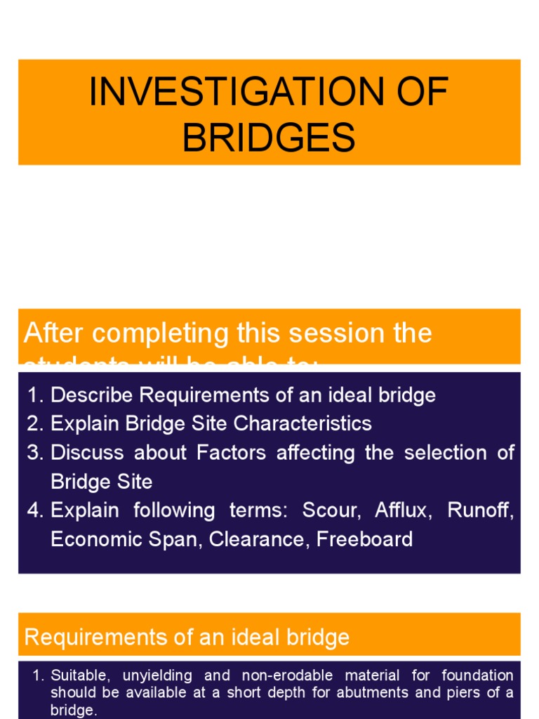 Key Factors in Bridge Design PDF River Flood