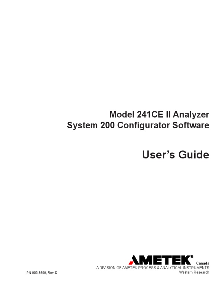 241CE II System 200 Software User Guide - RevD | PDF | Icon (Computing ...