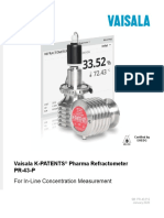 Vaisala K-PATENTS Pharma Refractometer PR-43-P: For In-Line Concentration Measurement