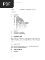 Matrices and Determinant (Students Study Material & Assignment)