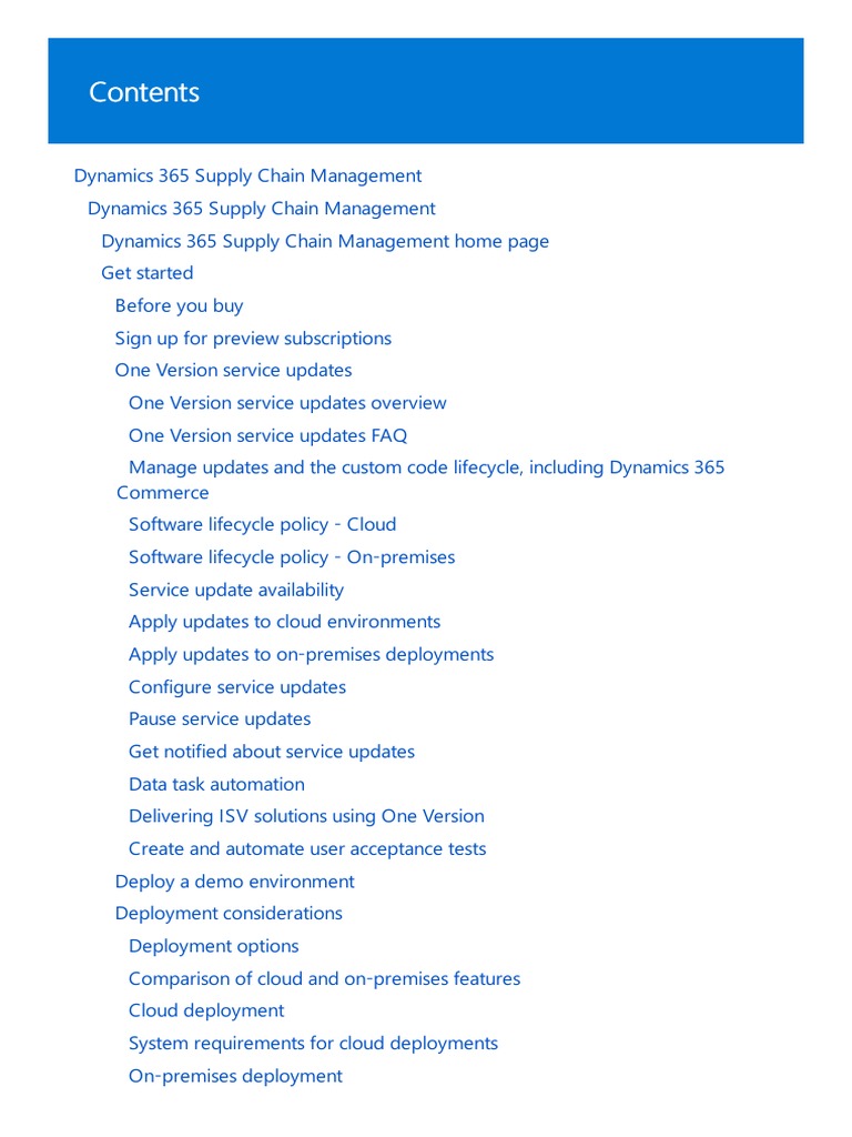 Dynamics 365 Supply Chain Management Guide | PDF | Inventory | Cloud ...