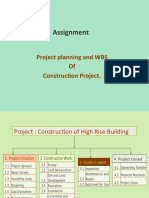 Assignment: Project Planning and WBS of Construction Project