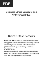 Business Ethics Concepts and Professional Ethics