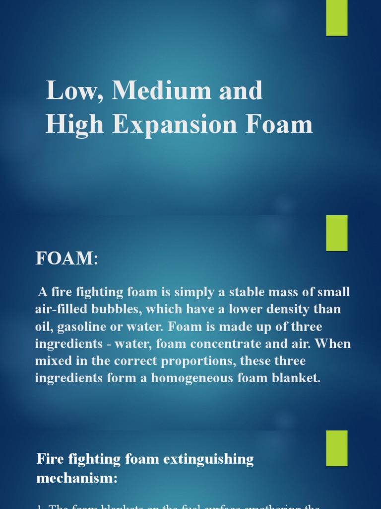 Low, Medium and High Expansion Foam PDF Industrial Processes