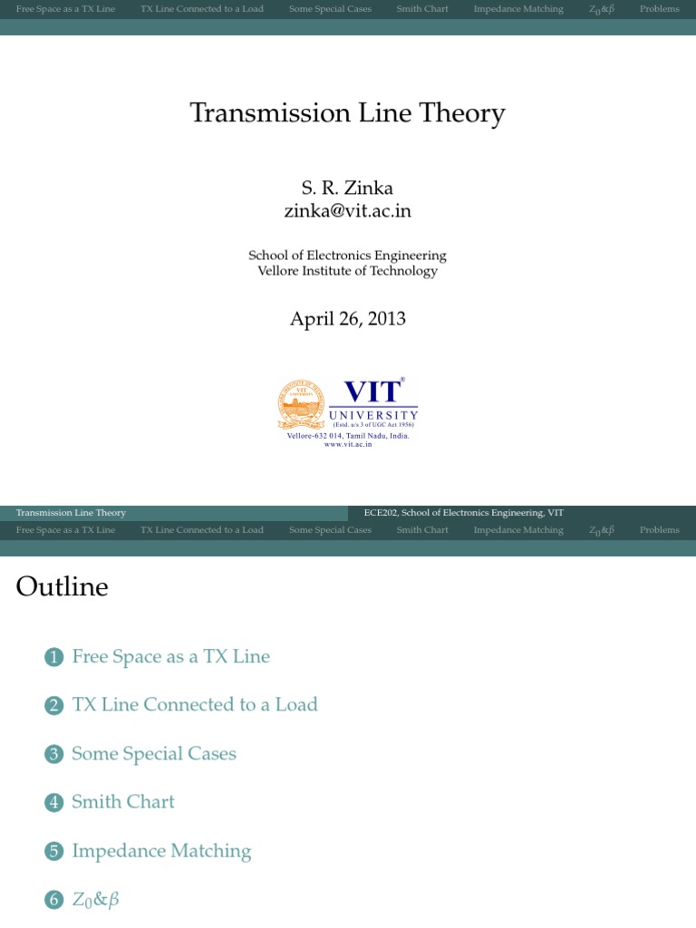 Basics of Transmission Line Theory | PDF | Transmission Line ...