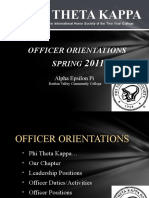 Phi Theta Kappa: Officer Orientations Spring