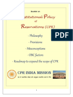 Constitutional Policy of Reservations Booklet
