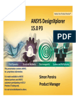 Ansys Designxplorer 15.0 P3: Simon Pereira Product Manager