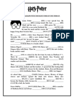 Simple Past Tense Harry Potter Worksheet Templates Layouts 102364
