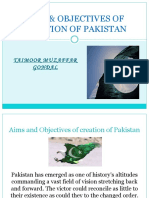 Aims & Objectives of Creation of Pakistan: Taimoor Muzaffar Gondal