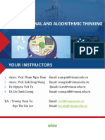 Computational and Algorithmic Thinking: CECS1030