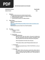 Lesson Plan 2 - Sentences and Its Functions