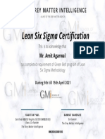 Certificate of Six Sigma