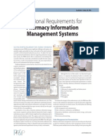 Functional Requirements For: Pharmacy Information Management Systems