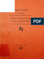 Henri Bergson - Leçons de Psychologie Et de Métaphysique, Tome 1 (1990, Presses Universitaires de France)