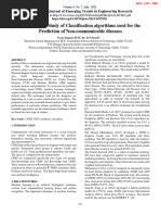 Comparative Study of Classification Algorithms Used For The Prediction of Non-Communicable Diseases