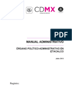 Manual Administrativo Organo Politico Administrativo Iztacalco