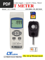 Light Meter: ISO-9001, CE, IEC1010