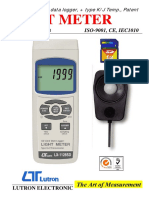 Light Meter: ISO-9001, CE, IEC1010