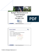 Budget Maintenance & Capital Budget Creation: FM - BUD - 300