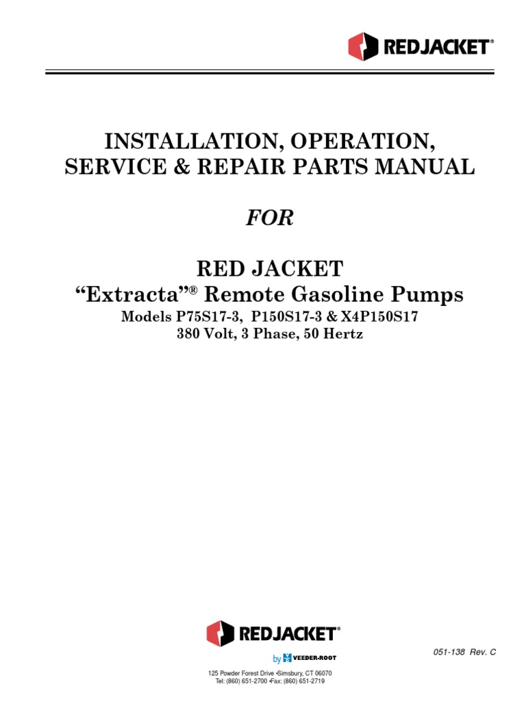 Installation, Operation, Service & Repair Parts Manual | PDF | Pipe ...