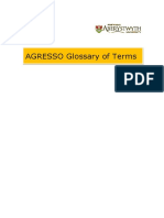 Agresso Glossary of Terms